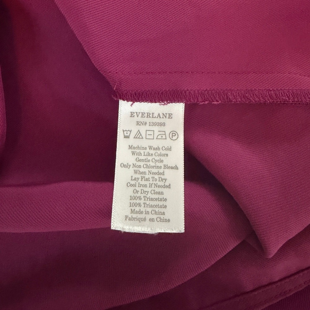Everlane Japanese GoWeave Wrap Dress 10 Magenta Minimalist Office Tailored - Picture 5 of 8